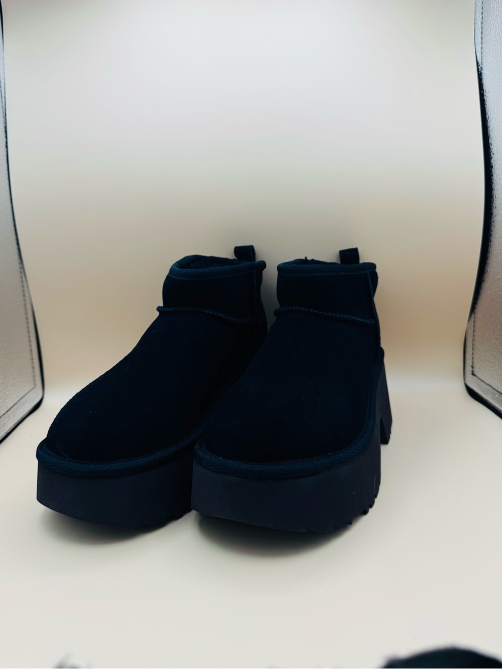 UGG Black Platform Chelsea Ankle Boots